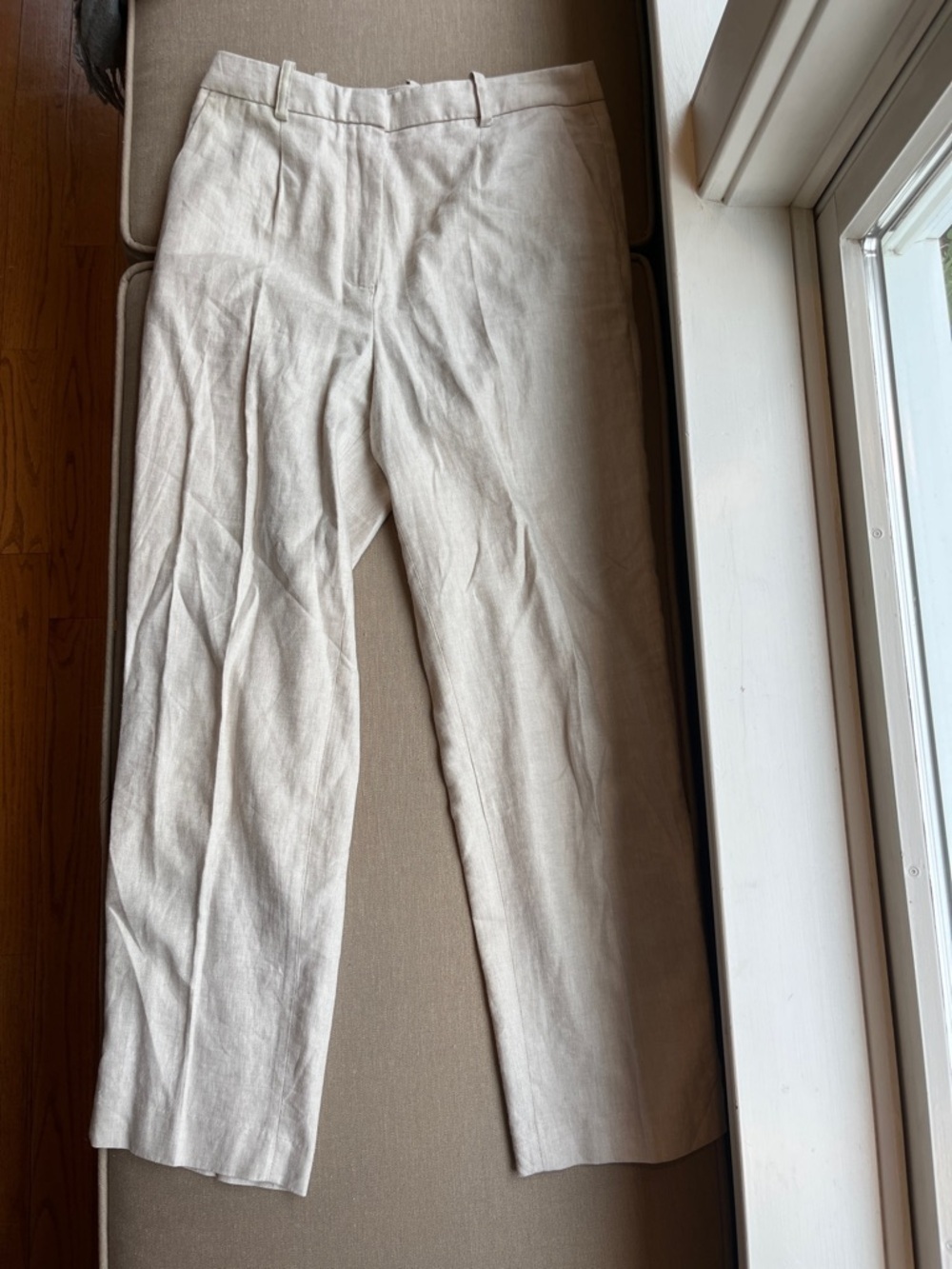 H&M Linen Blend Tailored Trpuser Pants Ankle Length  6
